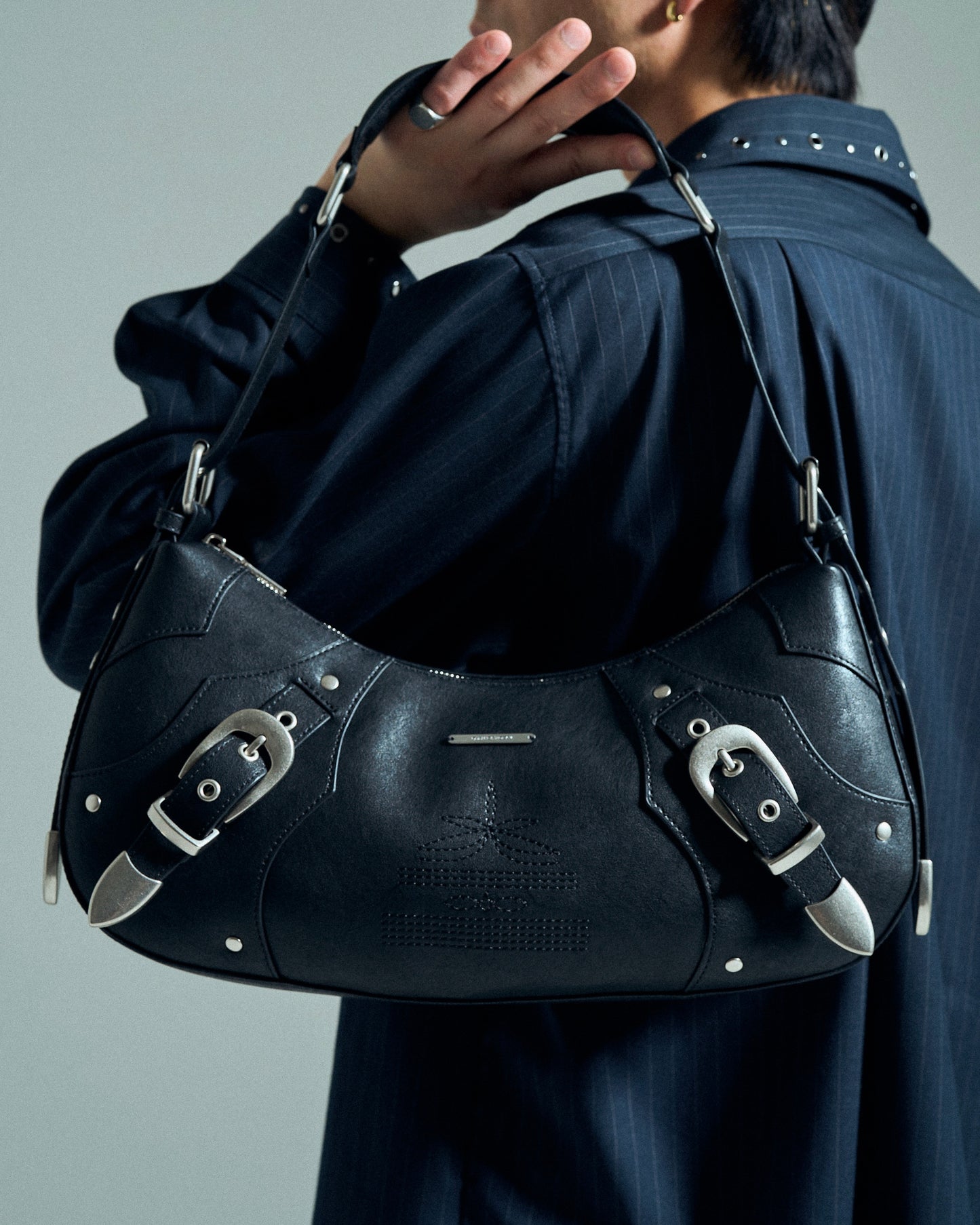 FAUX LEATHER BELT BUCKLE WESTERN BAG