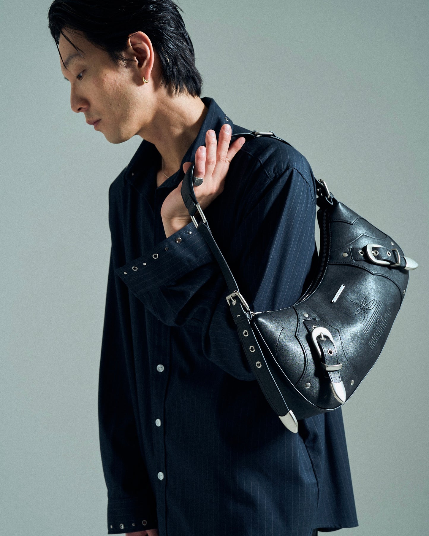 FAUX LEATHER BELT BUCKLE WESTERN BAG