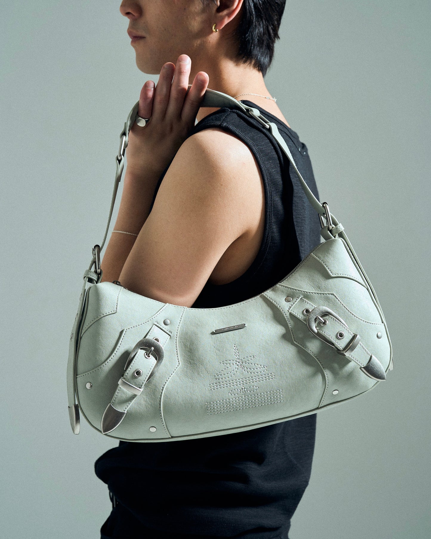 FAUX LEATHER BELT BUCKLE WESTERN BAG