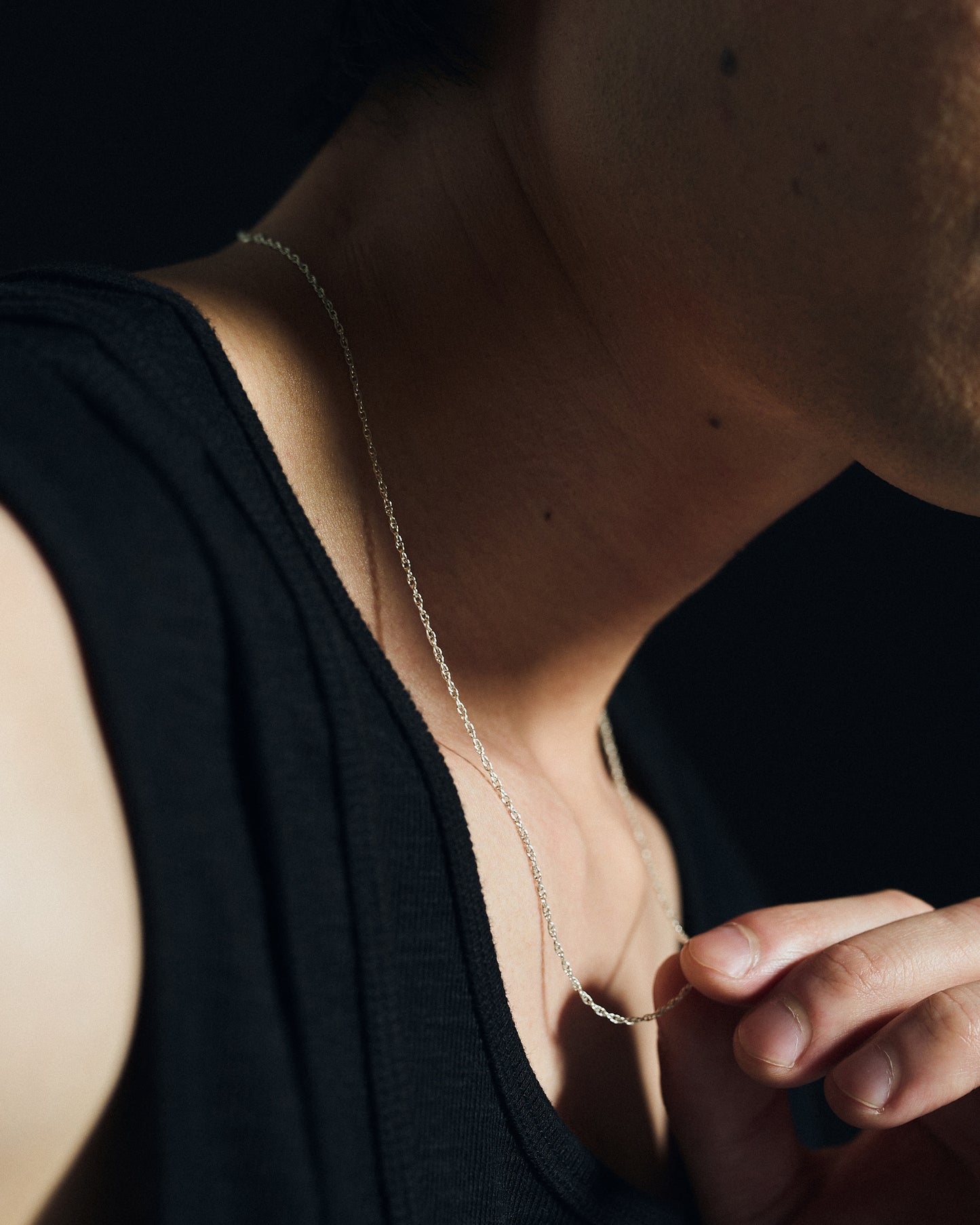 SILVER 925 TWIST CHAIN NECKLACE
