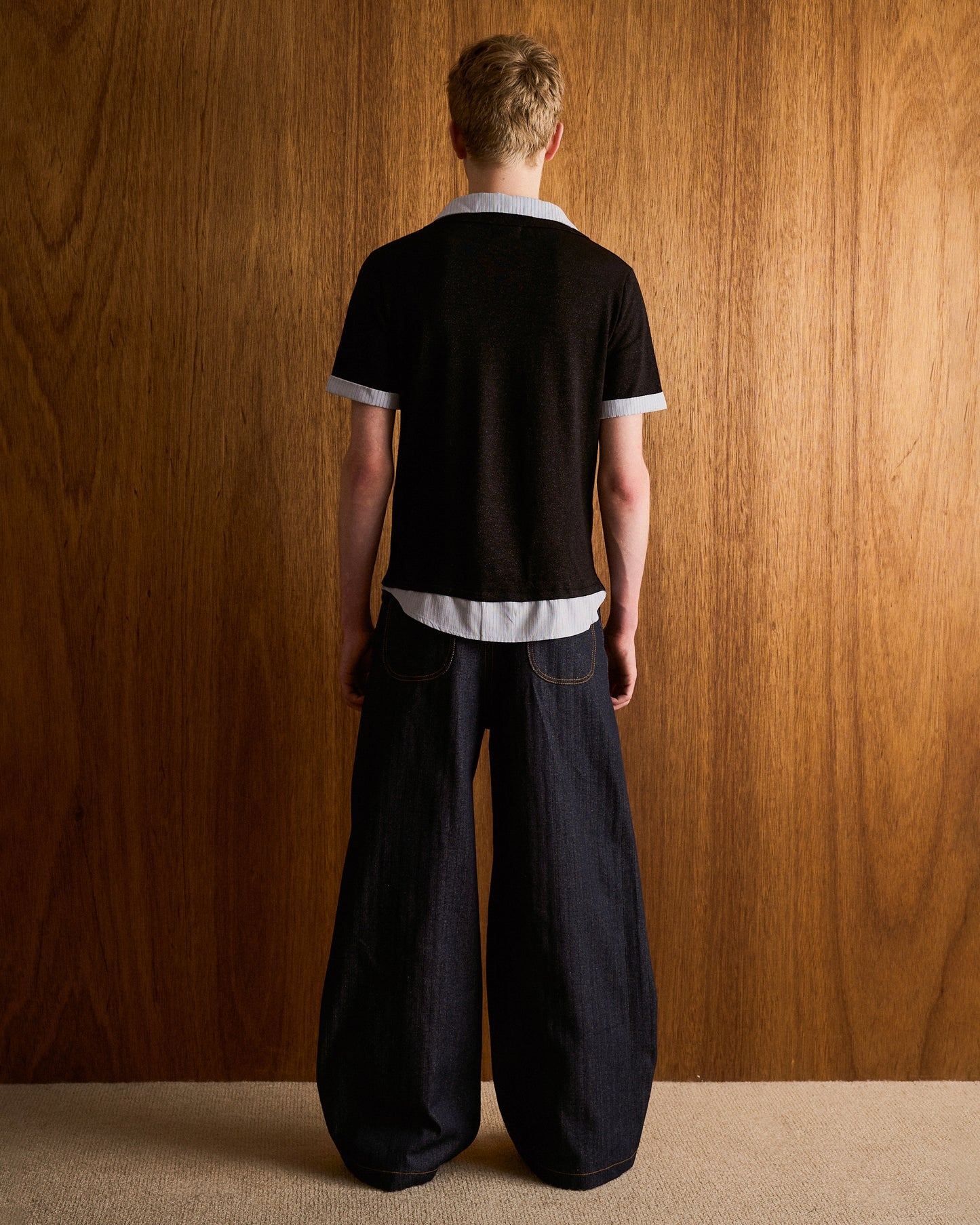 LACEUP SAILOR HERRINGBONE DENIM