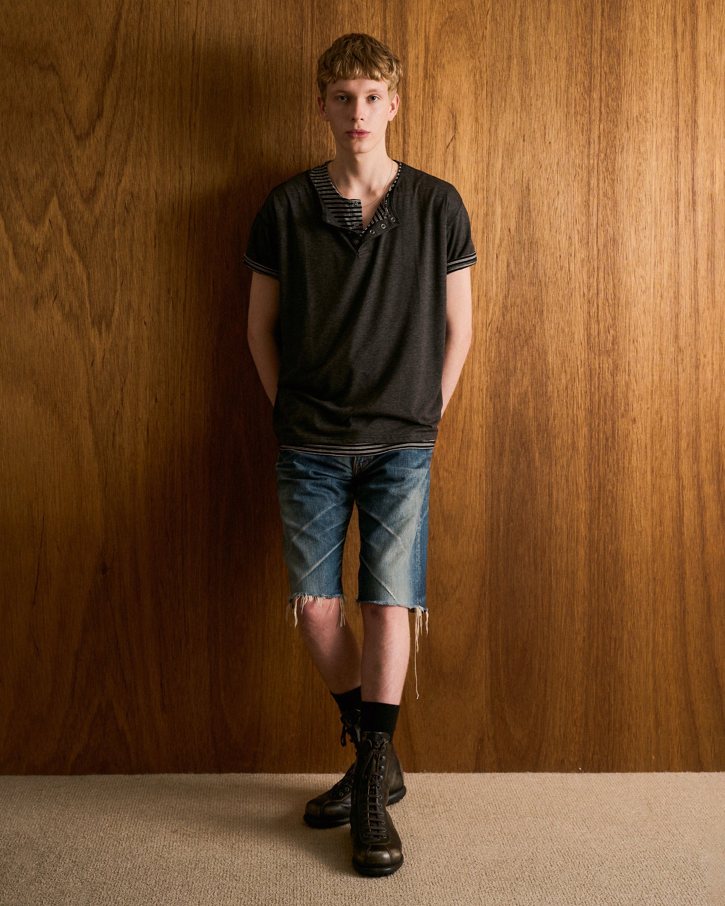 2PIECE HENELY-NECK H/S TEE