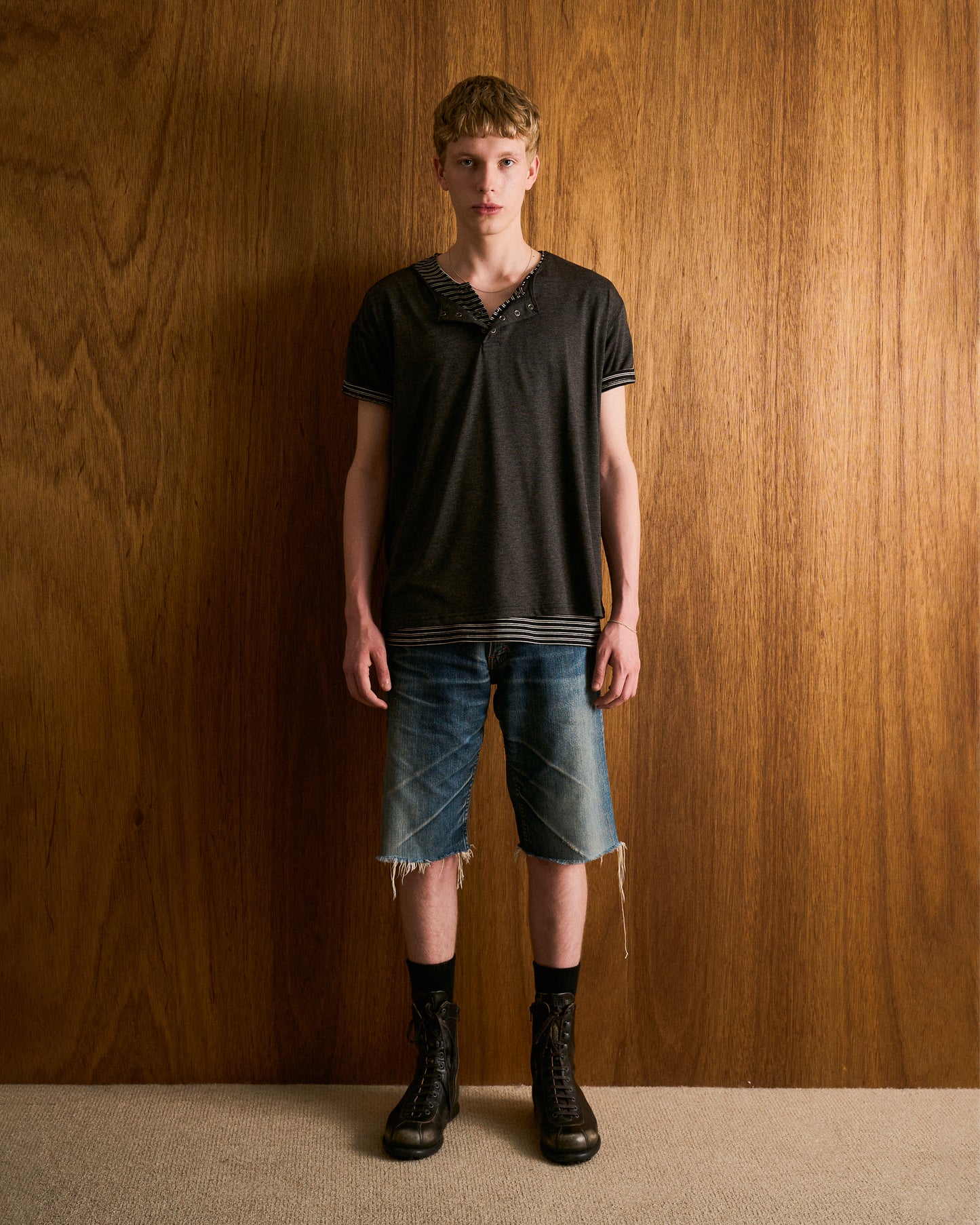 2PIECE HENELY-NECK H/S TEE