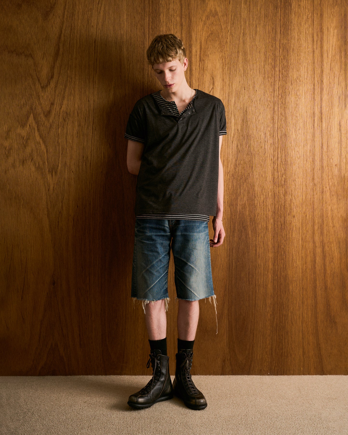 2PIECE HENELY-NECK H/S TEE