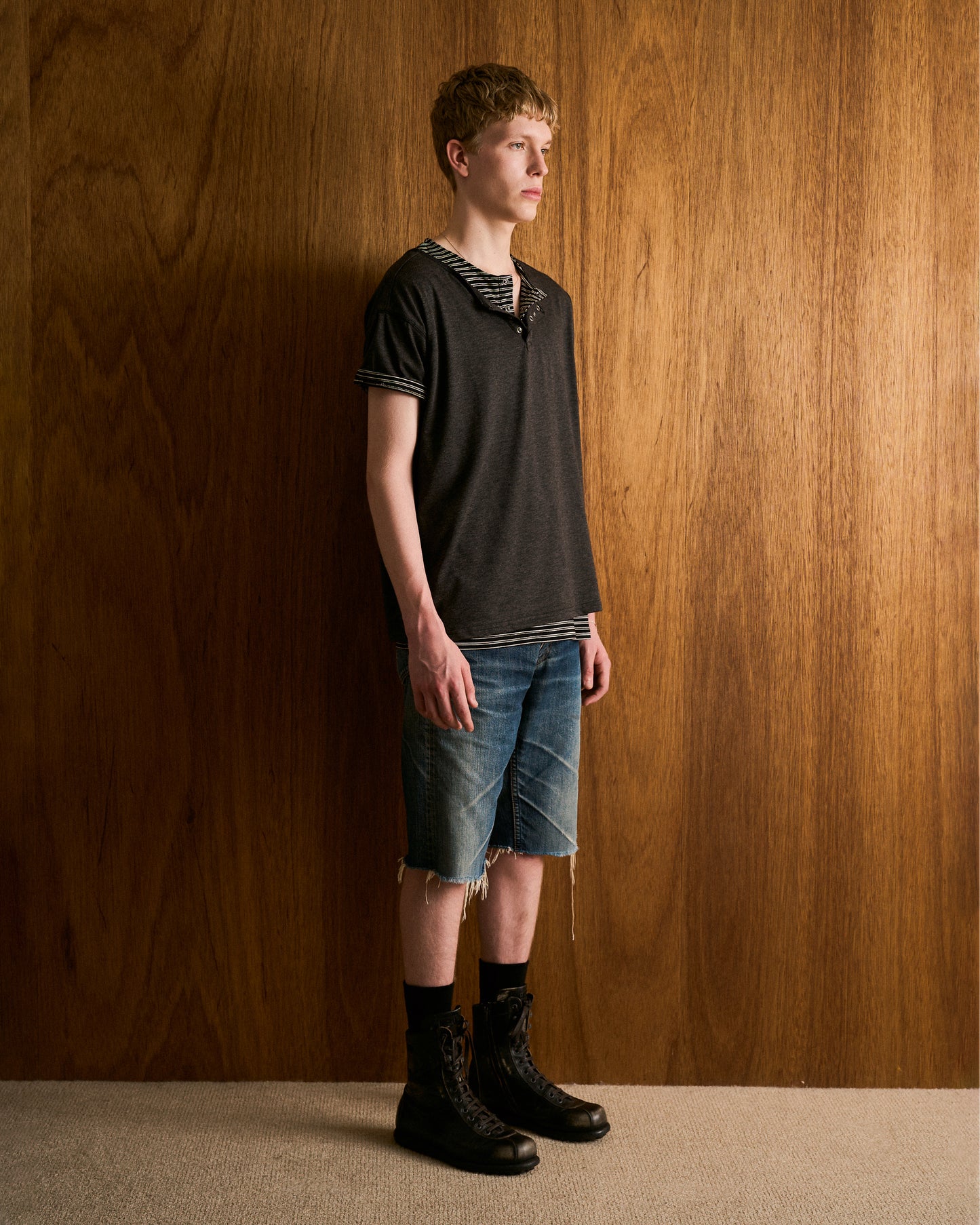 2PIECE HENELY-NECK H/S TEE
