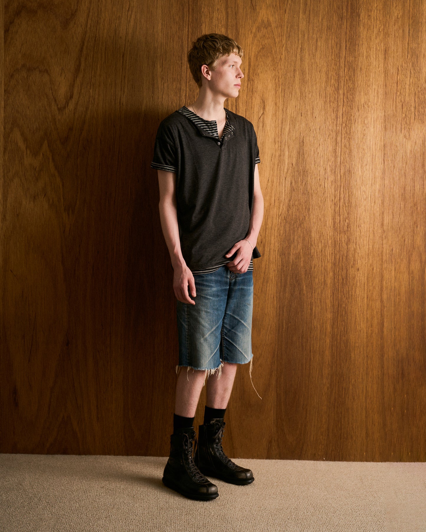 2PIECE HENELY-NECK H/S TEE