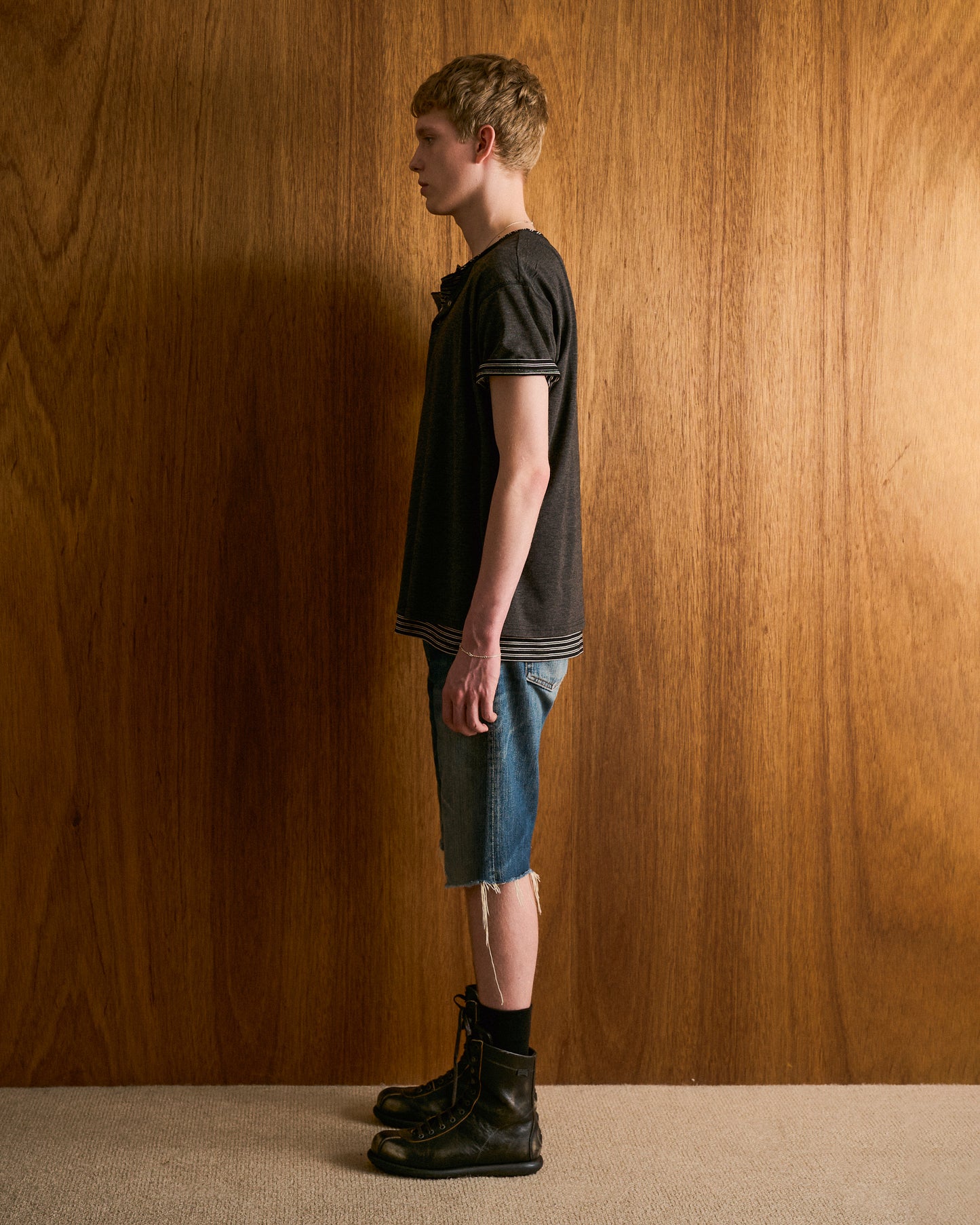 2PIECE HENELY-NECK H/S TEE
