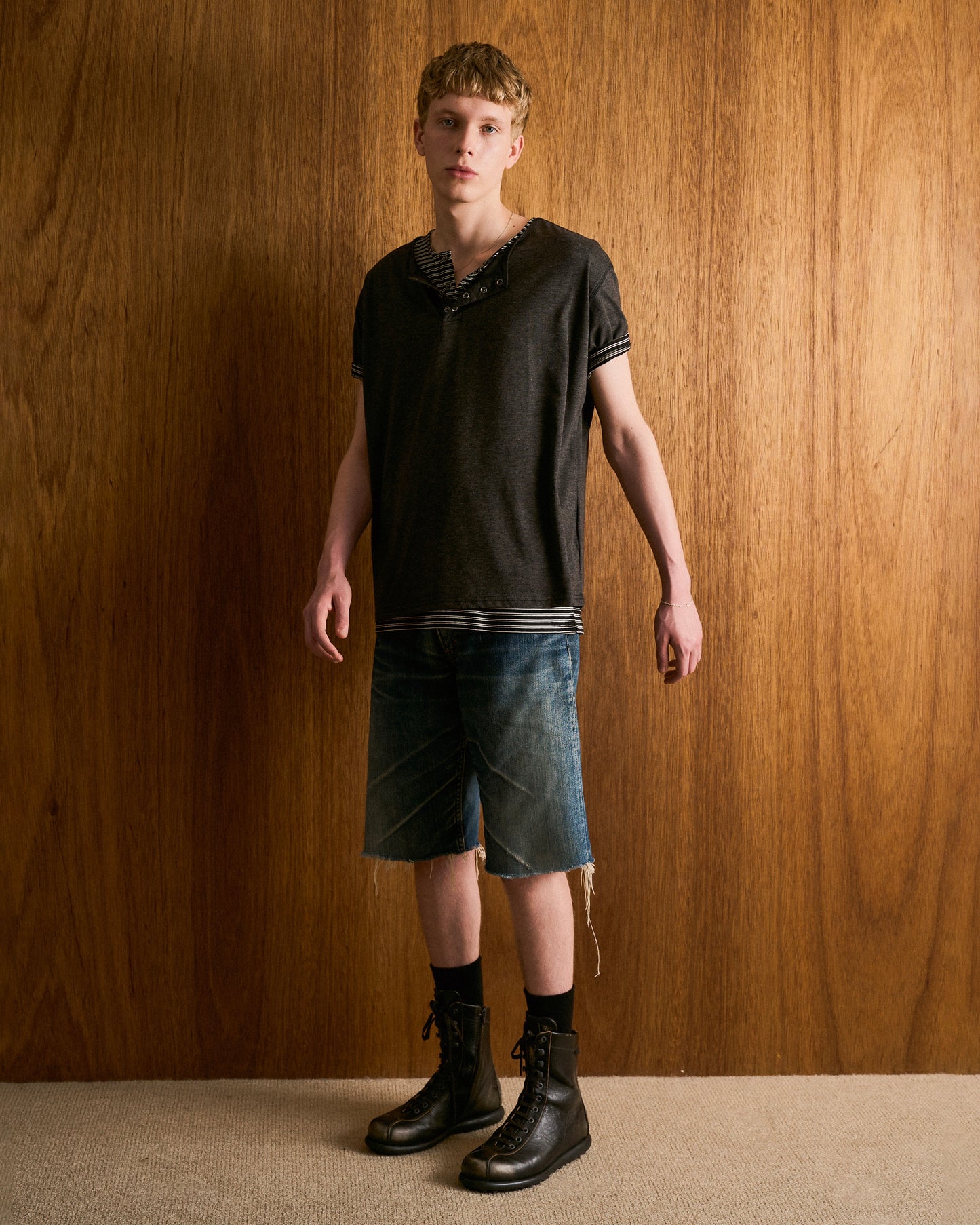 2PIECE HENELY-NECK H/S TEE