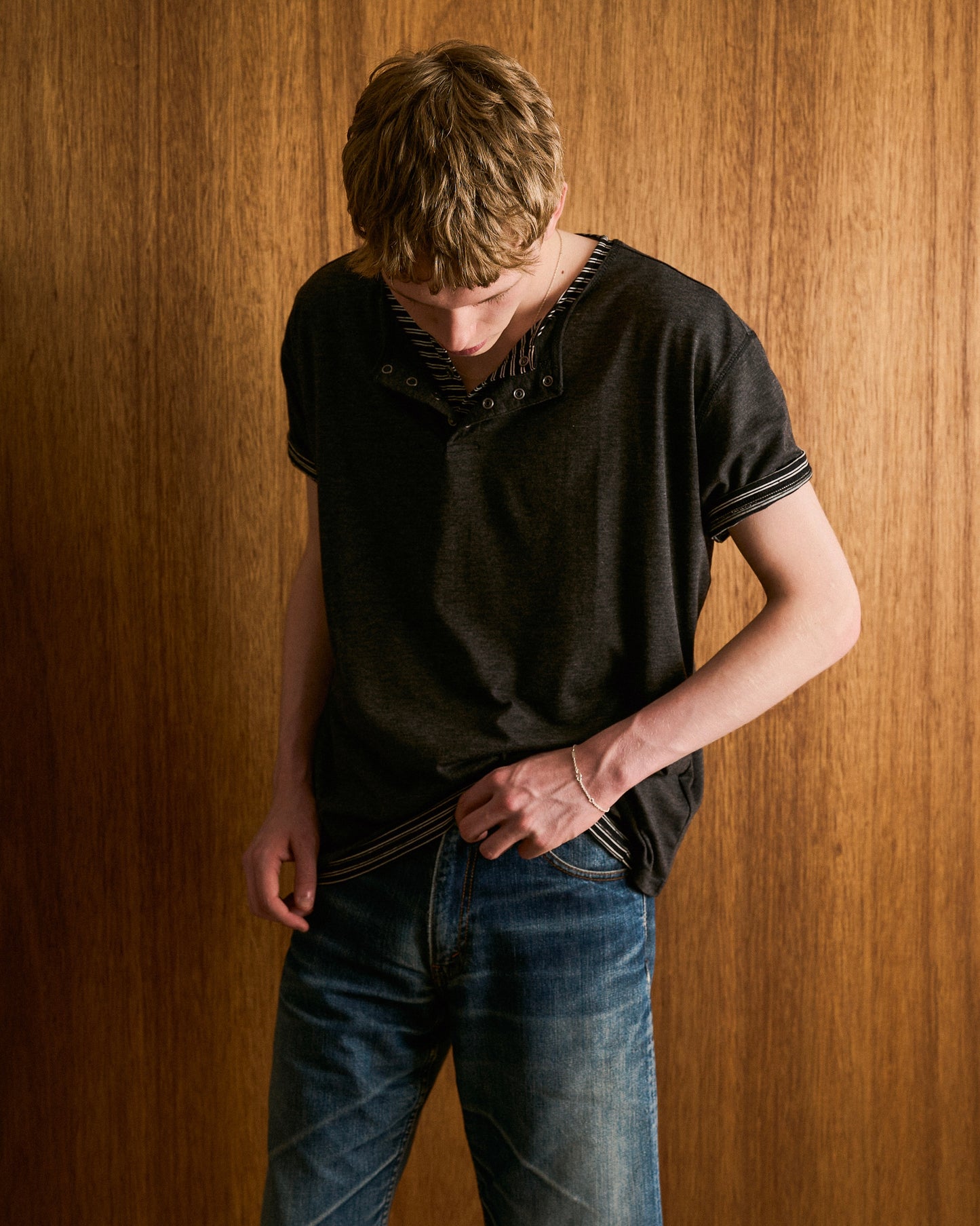 2PIECE HENELY-NECK H/S TEE