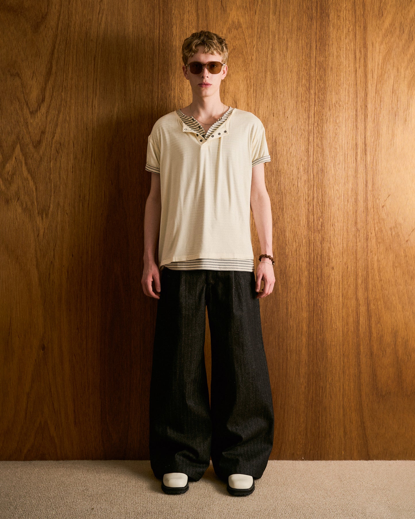 LACEUP SAILOR HERRINGBONE DENIM