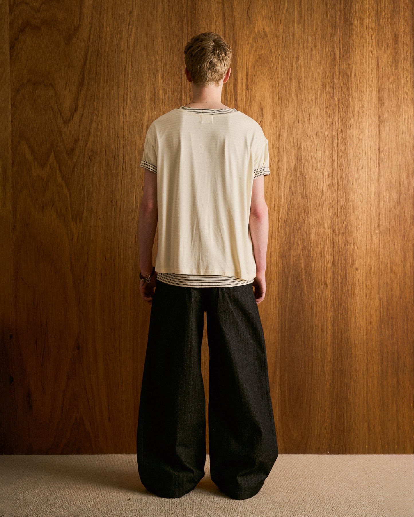 LACEUP SAILOR HERRINGBONE DENIM