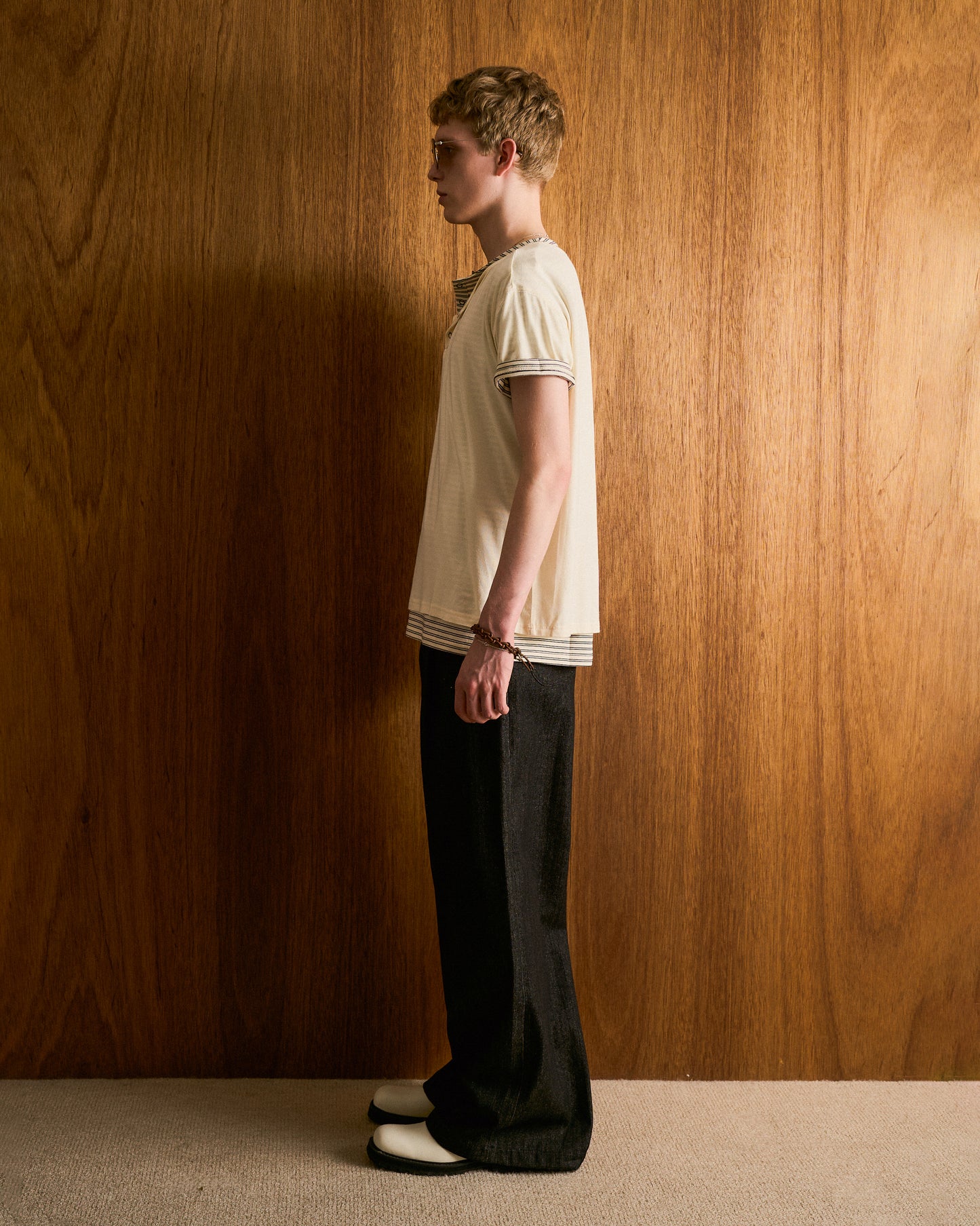 LACEUP SAILOR HERRINGBONE DENIM