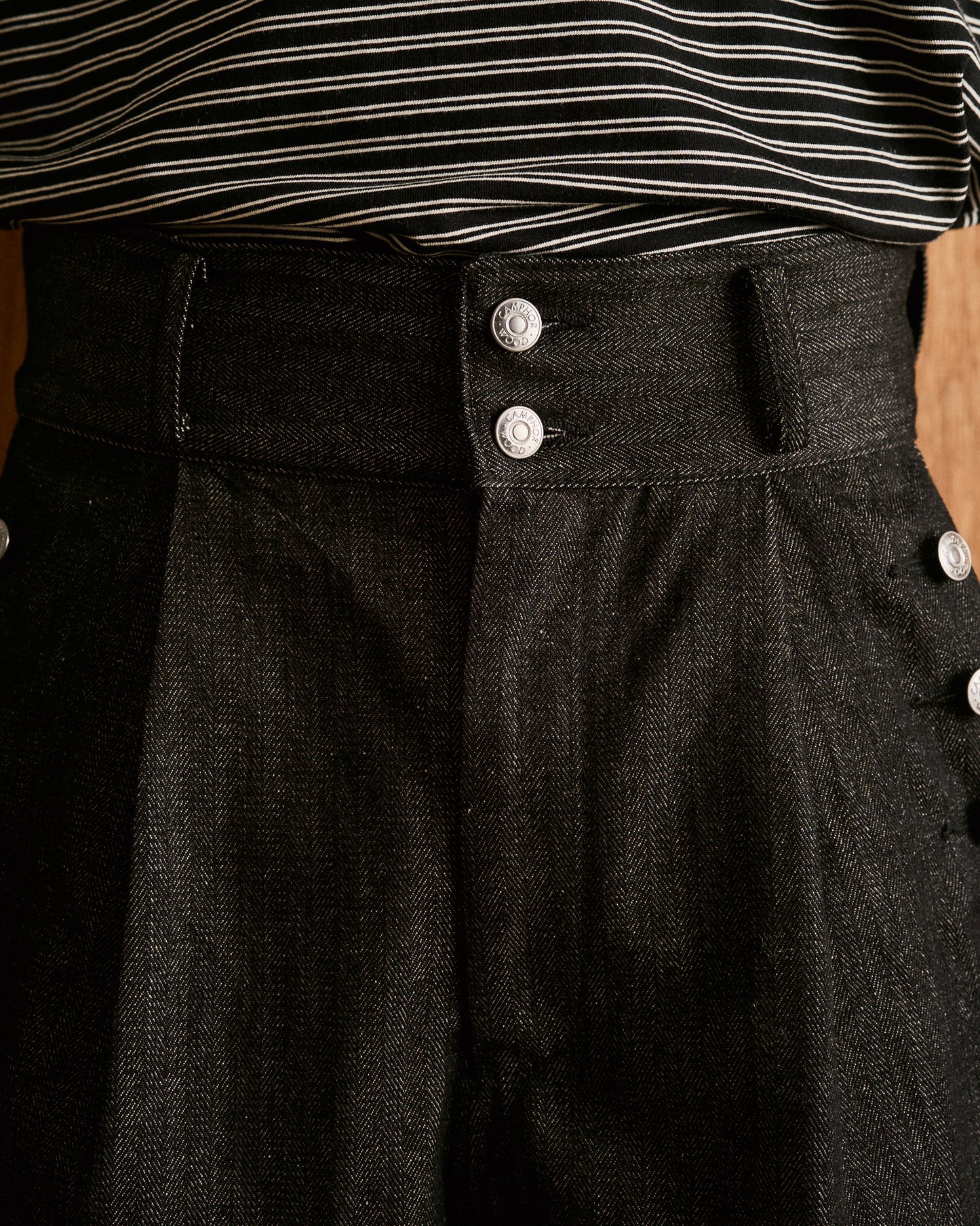LACEUP SAILOR HERRINGBONE DENIM