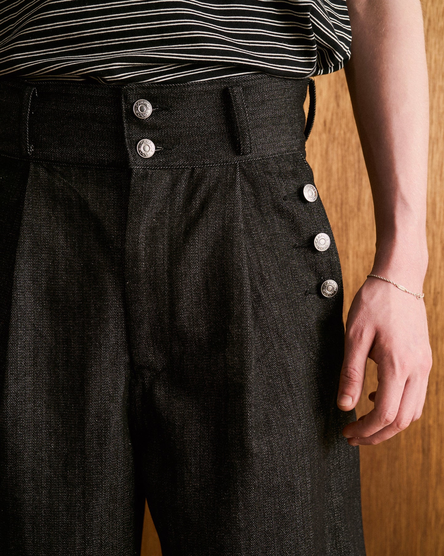 LACEUP SAILOR HERRINGBONE DENIM