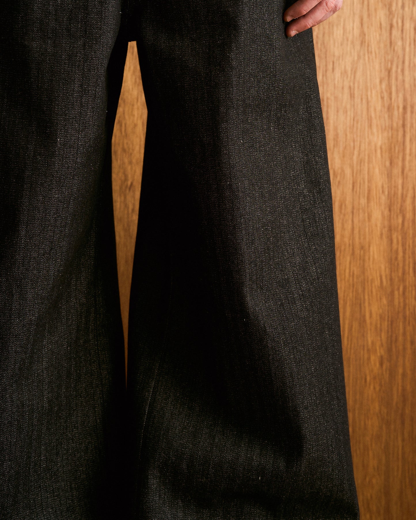 LACEUP SAILOR HERRINGBONE DENIM