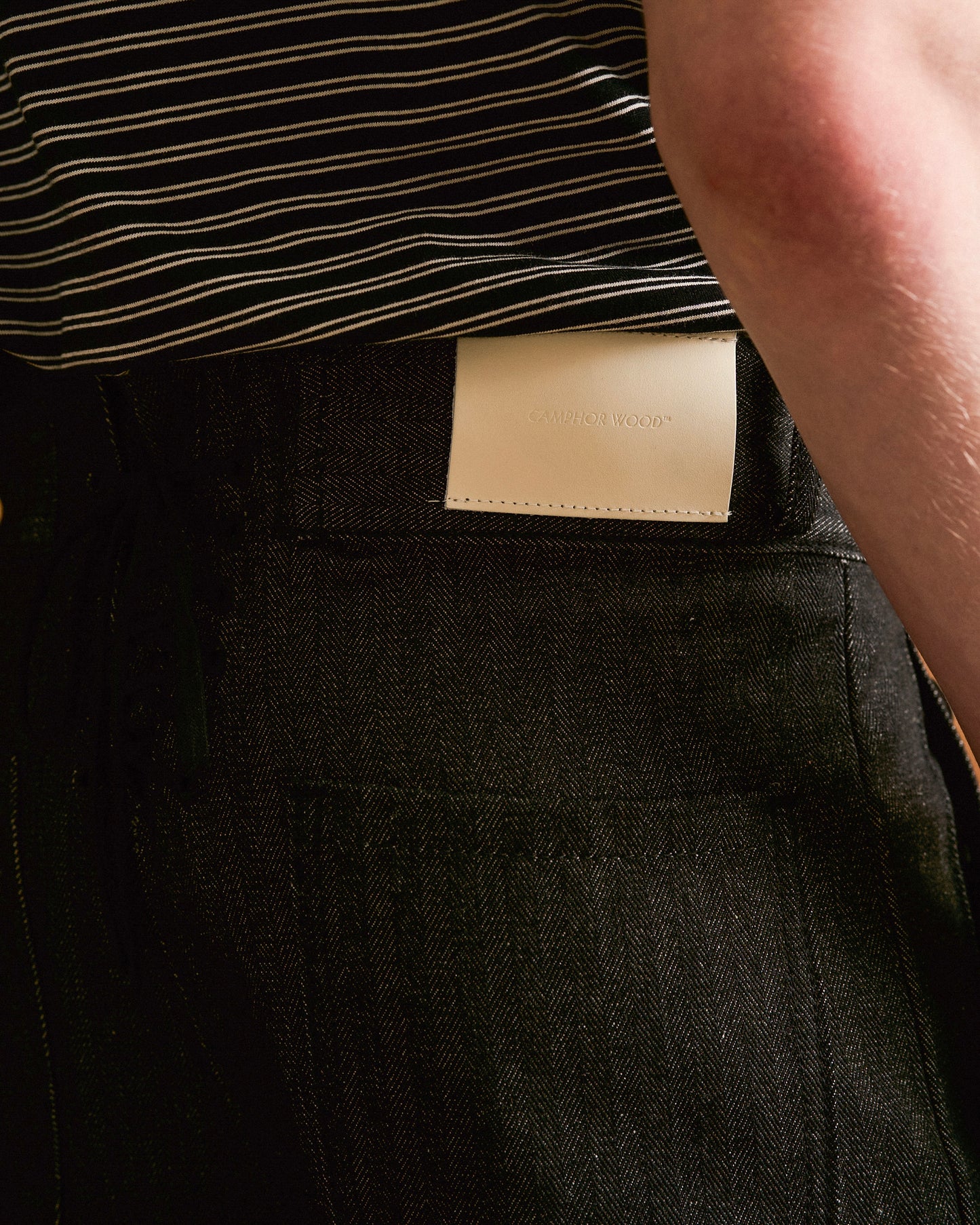 LACEUP SAILOR HERRINGBONE DENIM