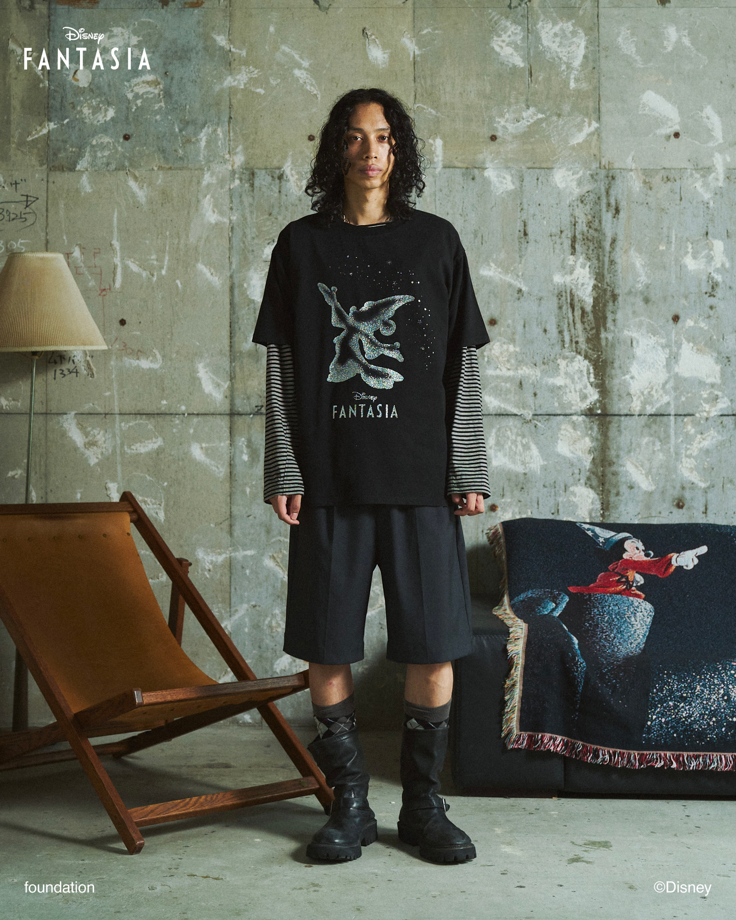 DISNEY / FANTASIA / GLITTER GRAPHIC TEE