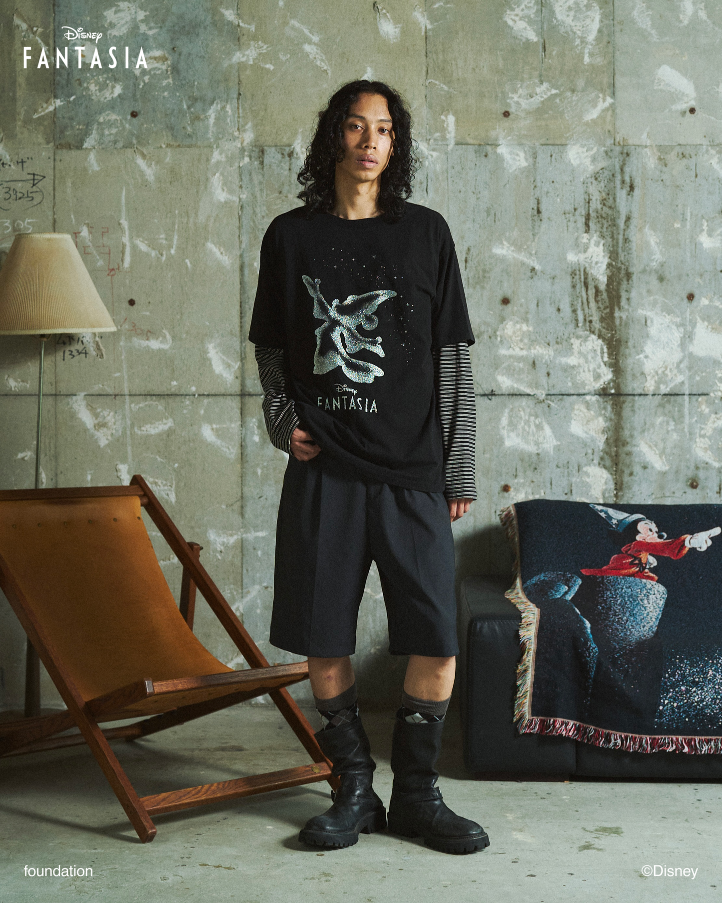 DISNEY / FANTASIA / GLITTER GRAPHIC TEE