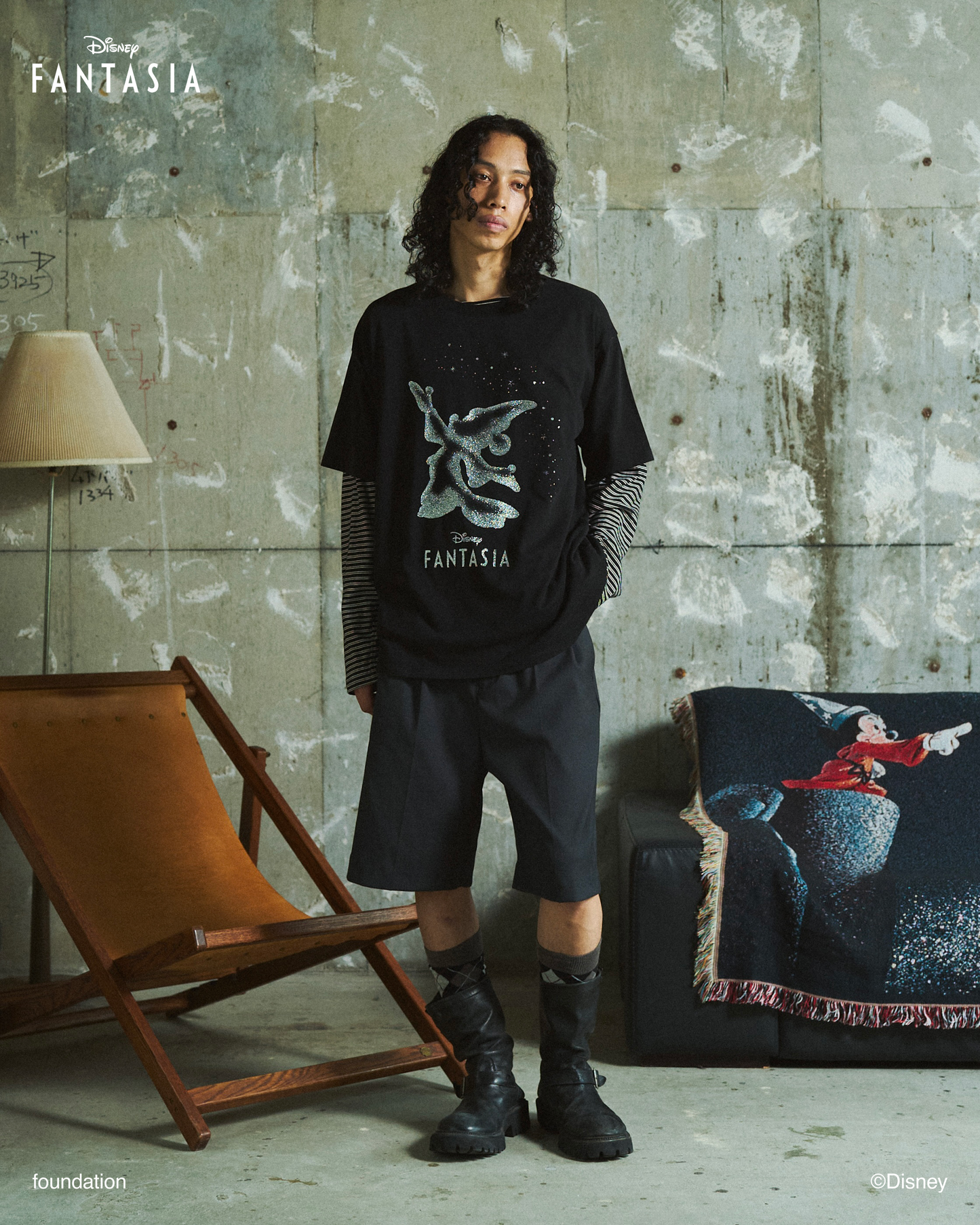 DISNEY / FANTASIA / GLITTER GRAPHIC TEE