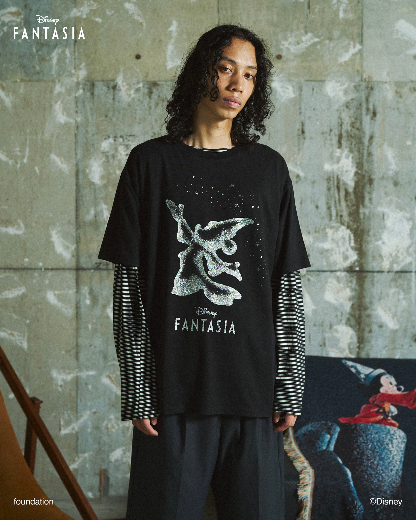 DISNEY / FANTASIA / GLITTER GRAPHIC TEE