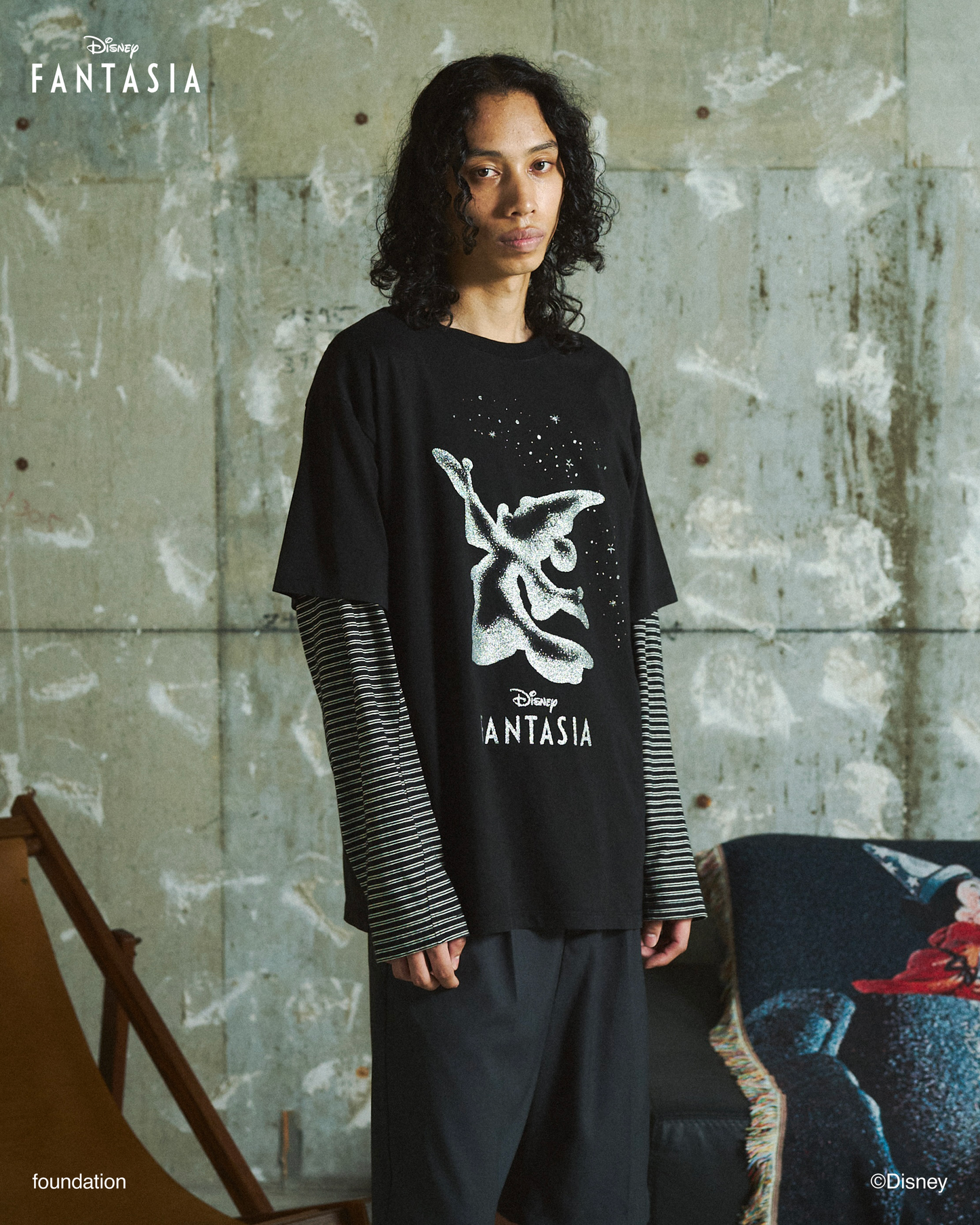 DISNEY / FANTASIA / GLITTER GRAPHIC TEE