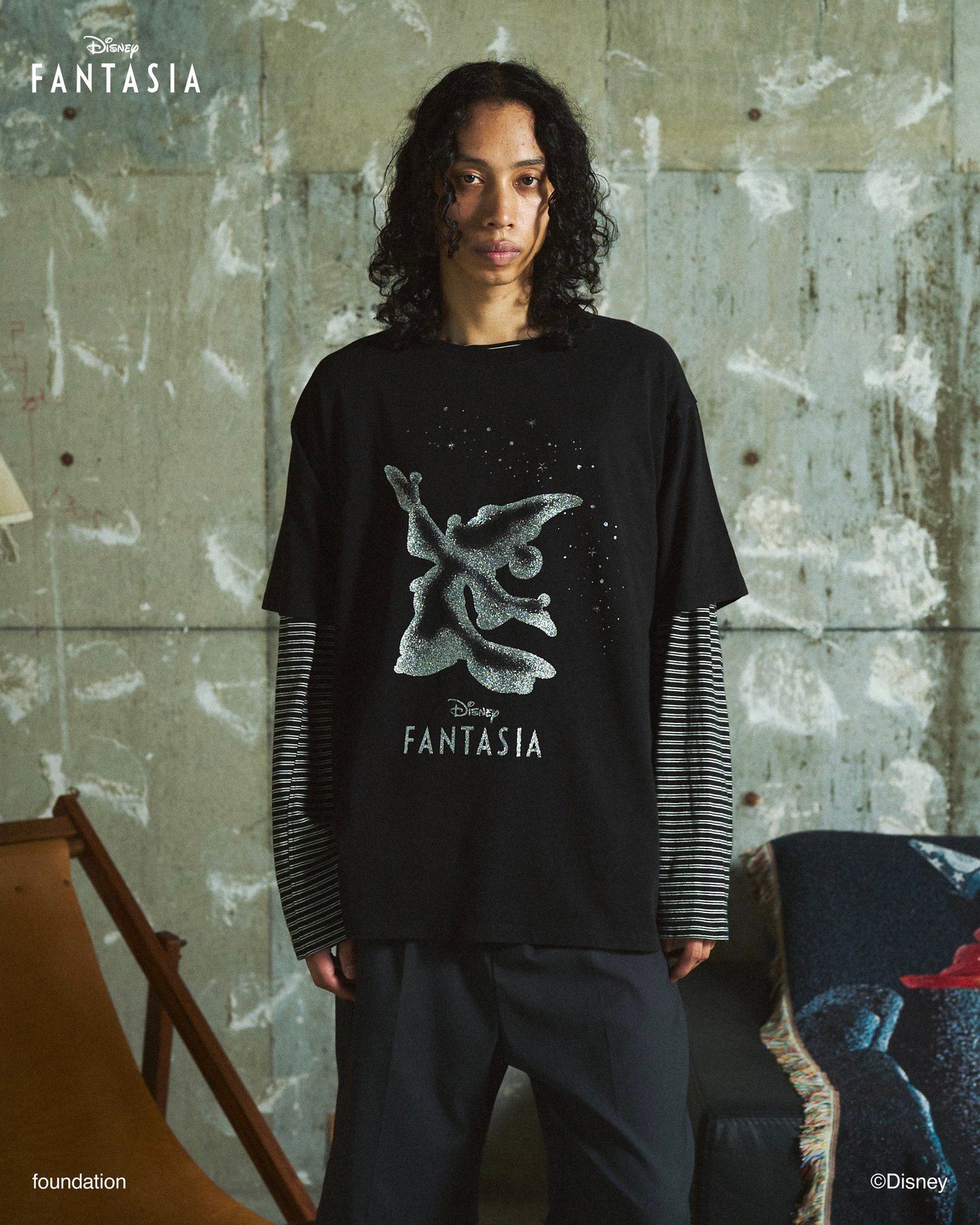 DISNEY / FANTASIA / GLITTER GRAPHIC TEE