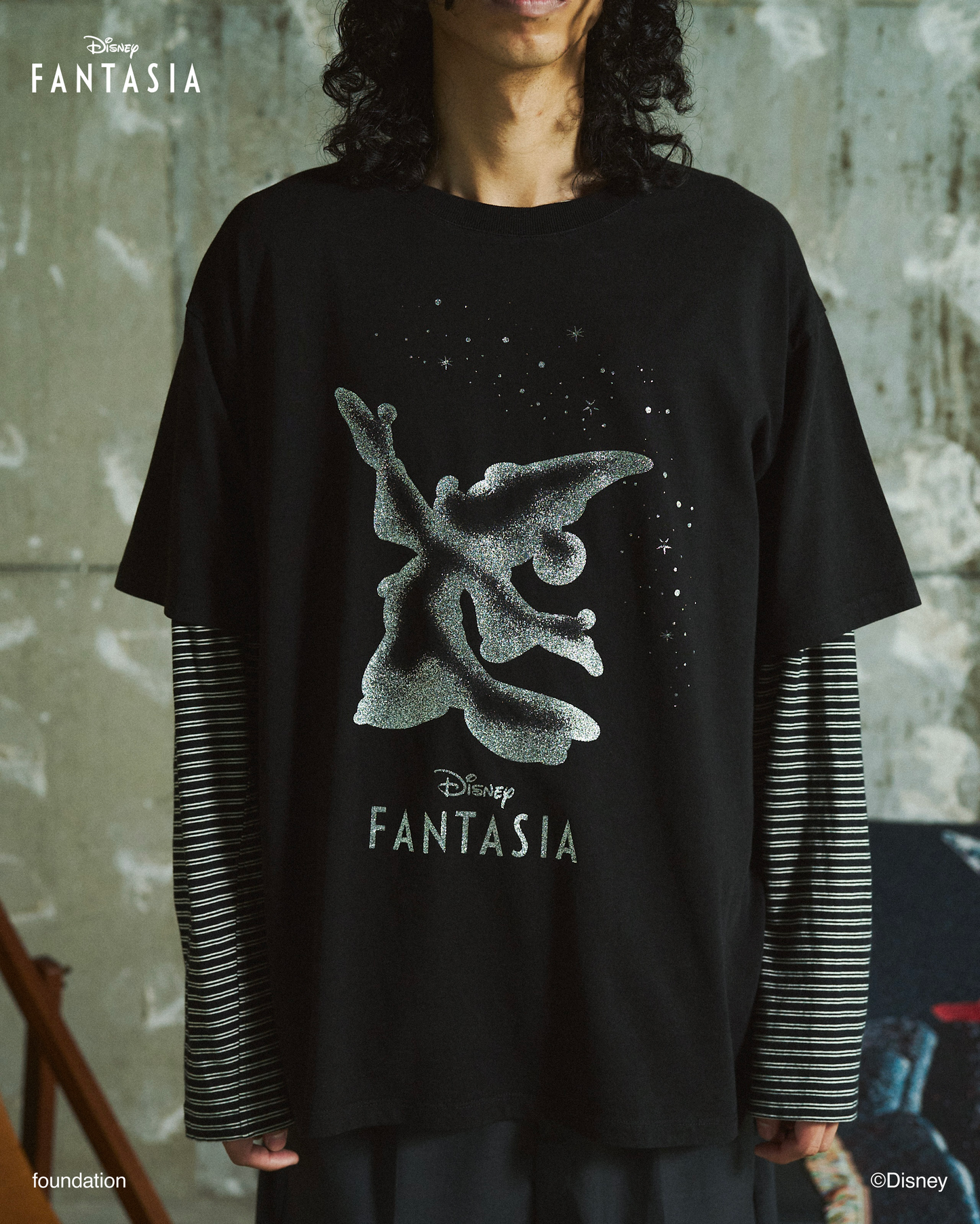 DISNEY / FANTASIA / GLITTER GRAPHIC TEE