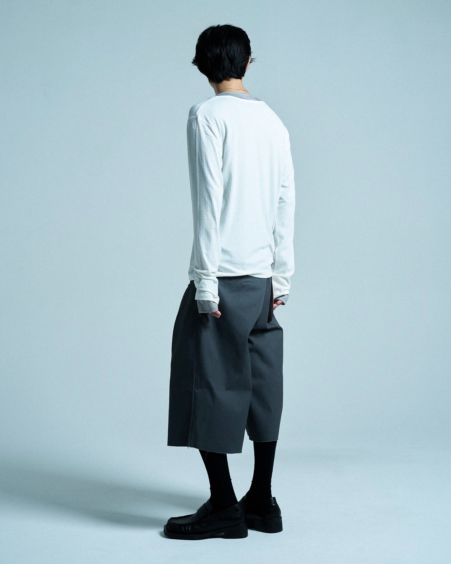 RIB HENLEY NECK L/S TEE