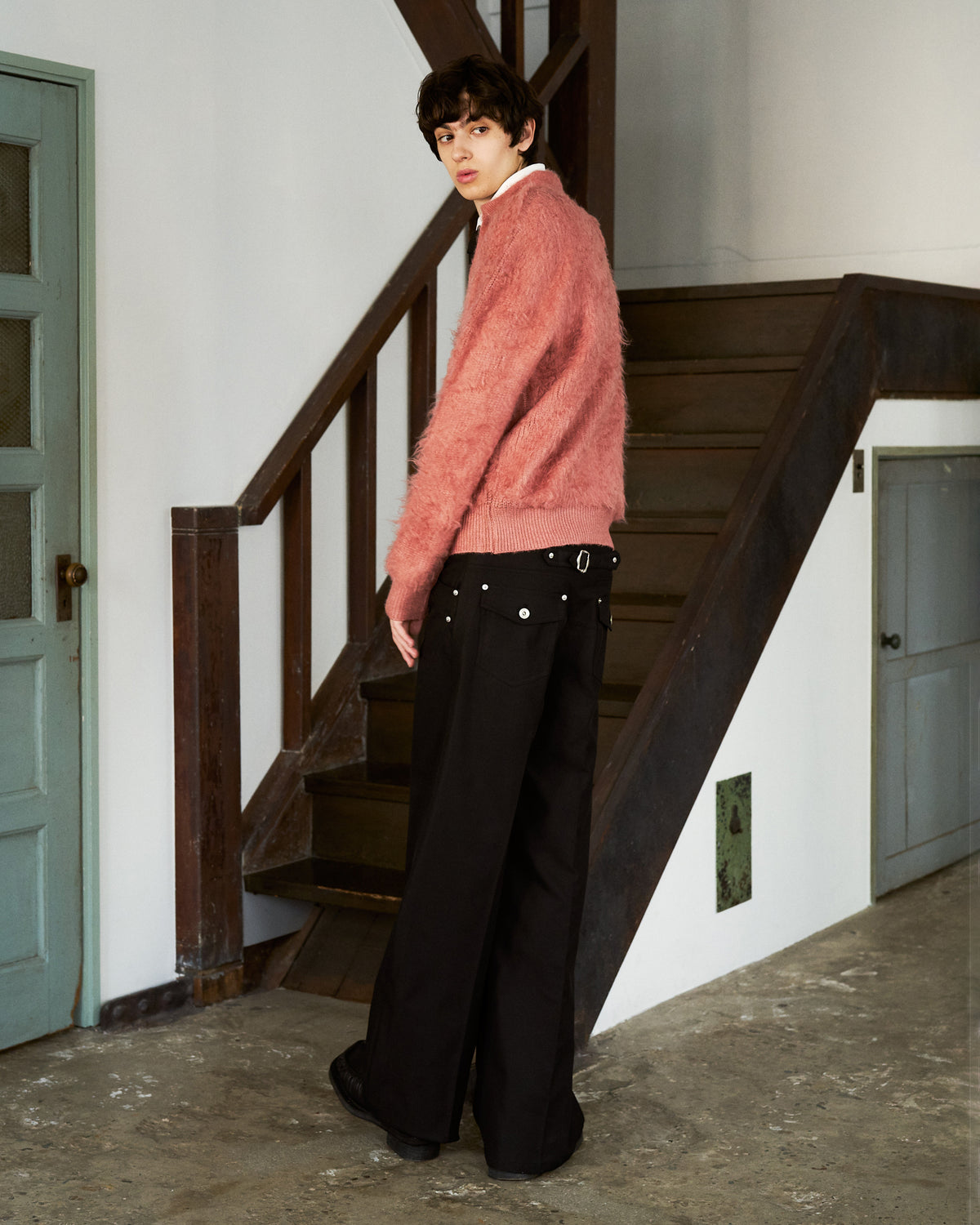 MOHAIR TOUCH SUPER SHAGGY SKIPPER KNIT SHIRT