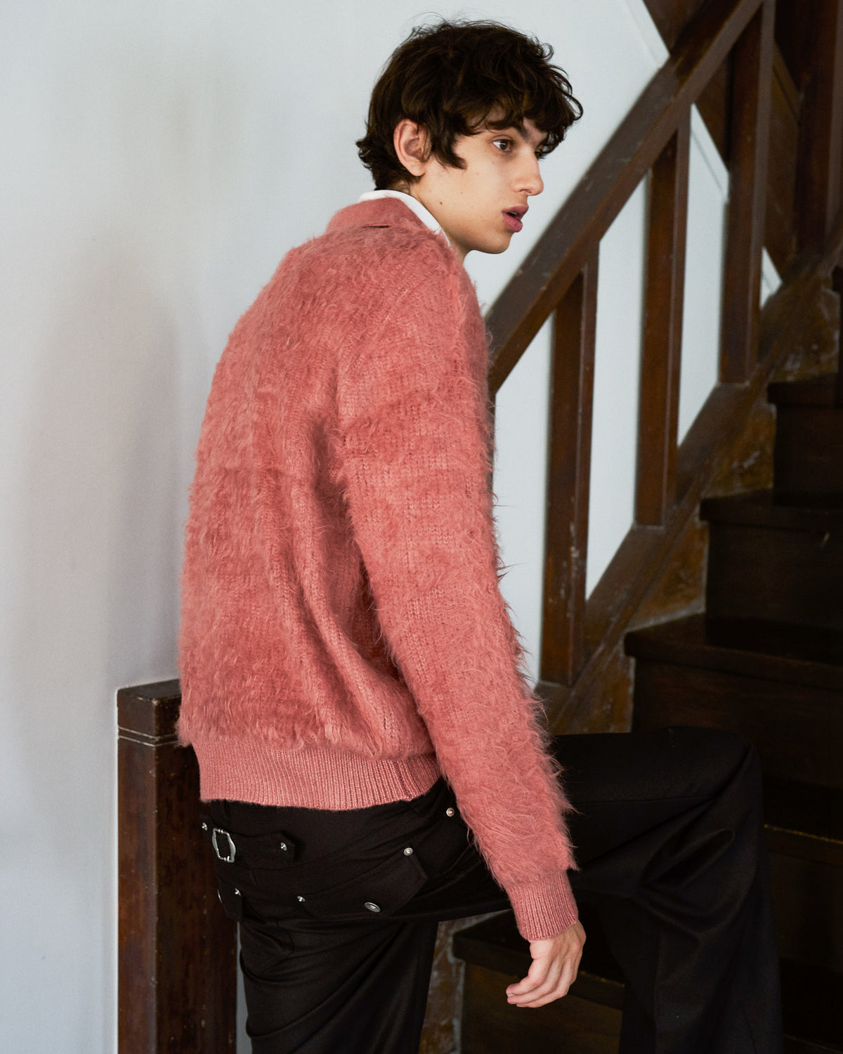 MOHAIR TOUCH SUPER SHAGGY SKIPPER KNIT SHIRT