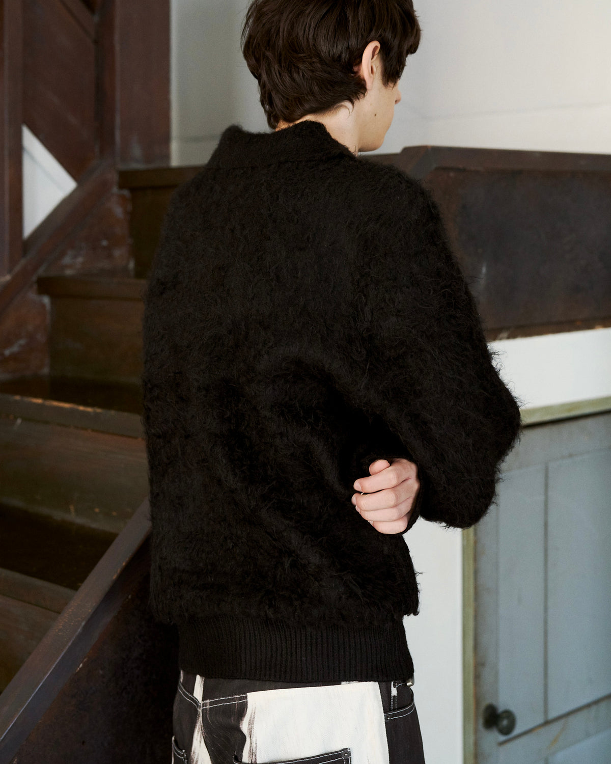 MOHAIR TOUCH SUPER SHAGGY SKIPPER KNIT SHIRT