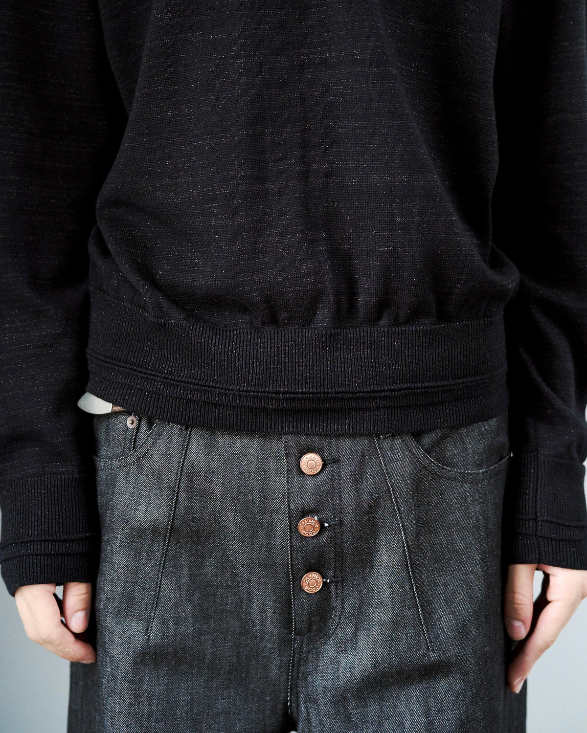 DOUBLE LAYERED V-NECK SWEATER