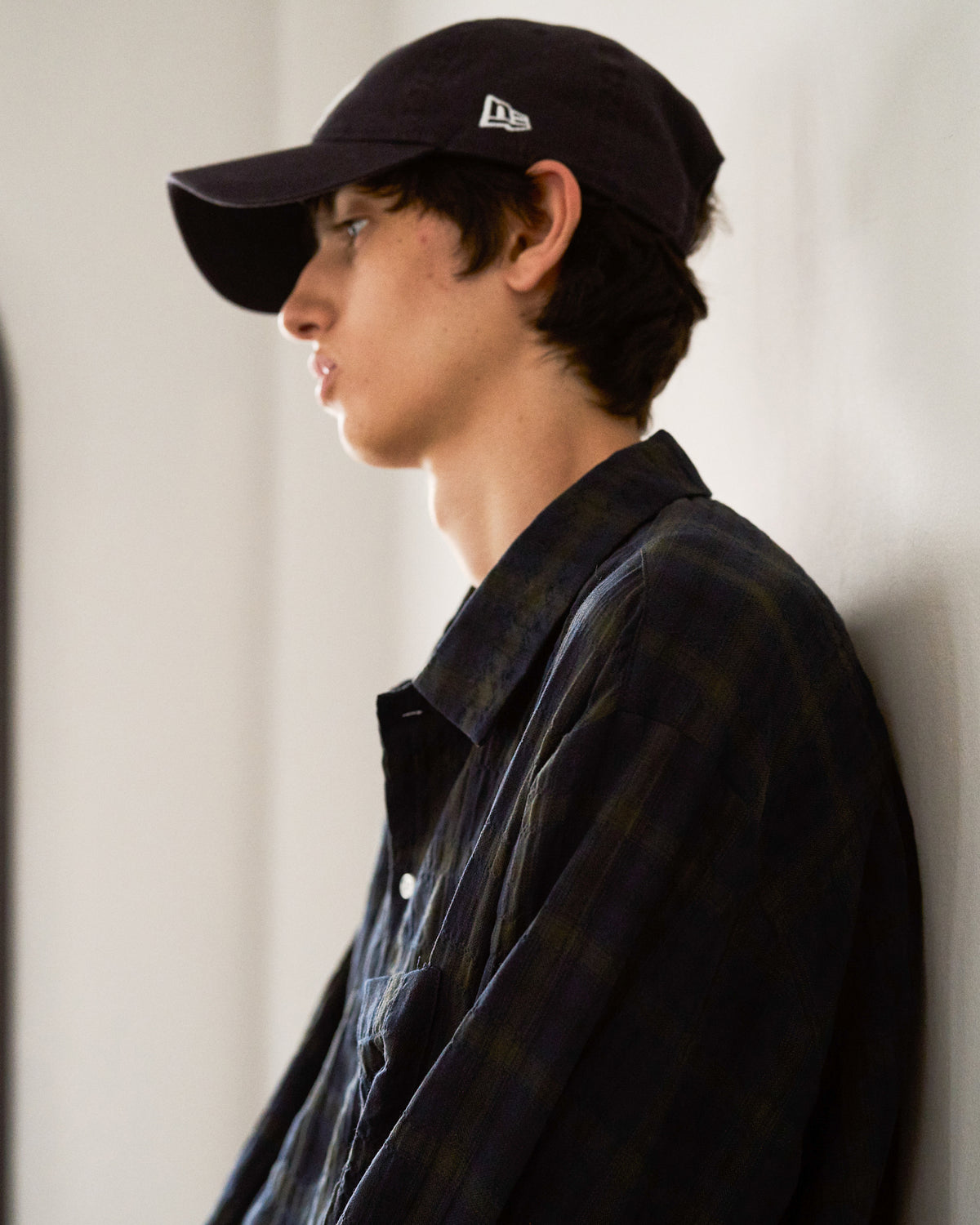 L/S SHIRRING CHECK SHIRT