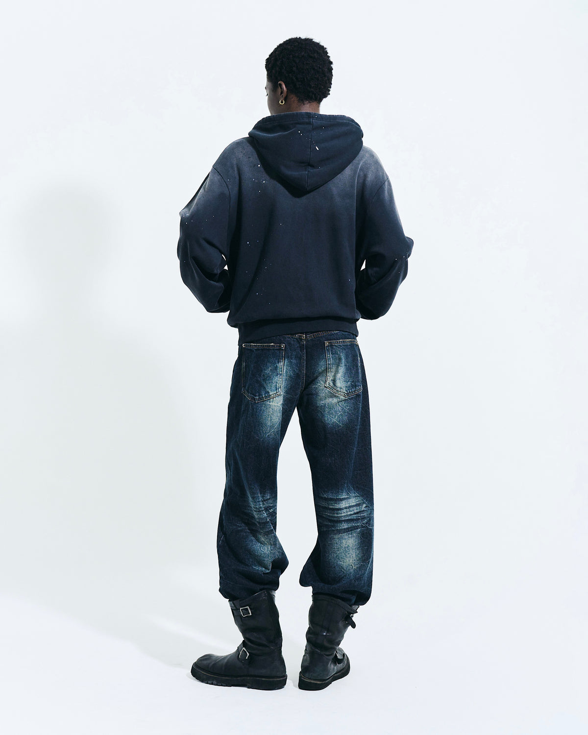 FADED PAINT DOUBLE ZIP HOODIE