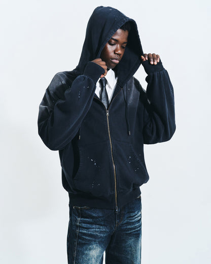 FADED PAINT DOUBLE ZIP HOODIE