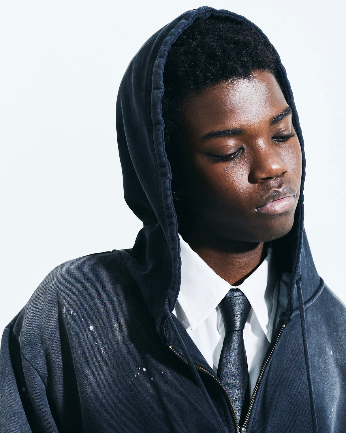FADED PAINT DOUBLE ZIP HOODIE