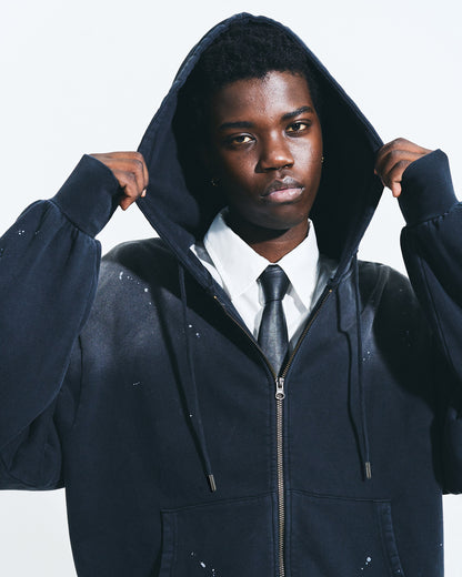 FADED PAINT DOUBLE ZIP HOODIE