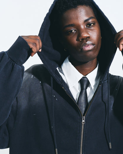 FADED PAINT DOUBLE ZIP HOODIE