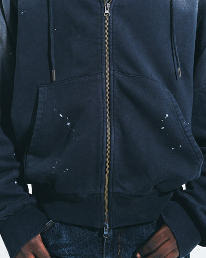 FADED PAINT DOUBLE ZIP HOODIE
