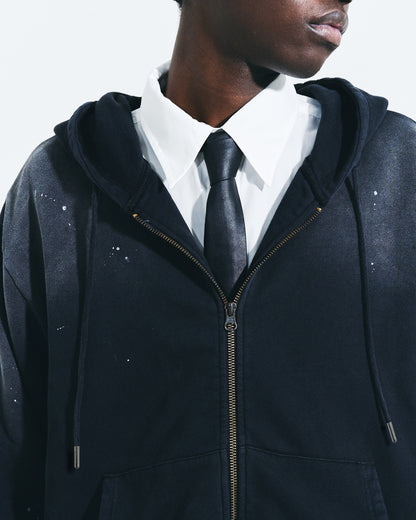 FADED PAINT DOUBLE ZIP HOODIE