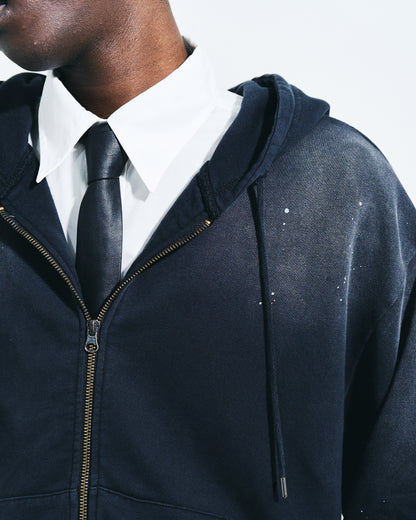 FADED PAINT DOUBLE ZIP HOODIE