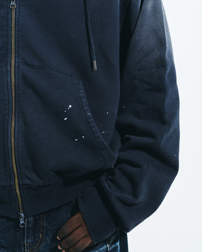 FADED PAINT DOUBLE ZIP HOODIE