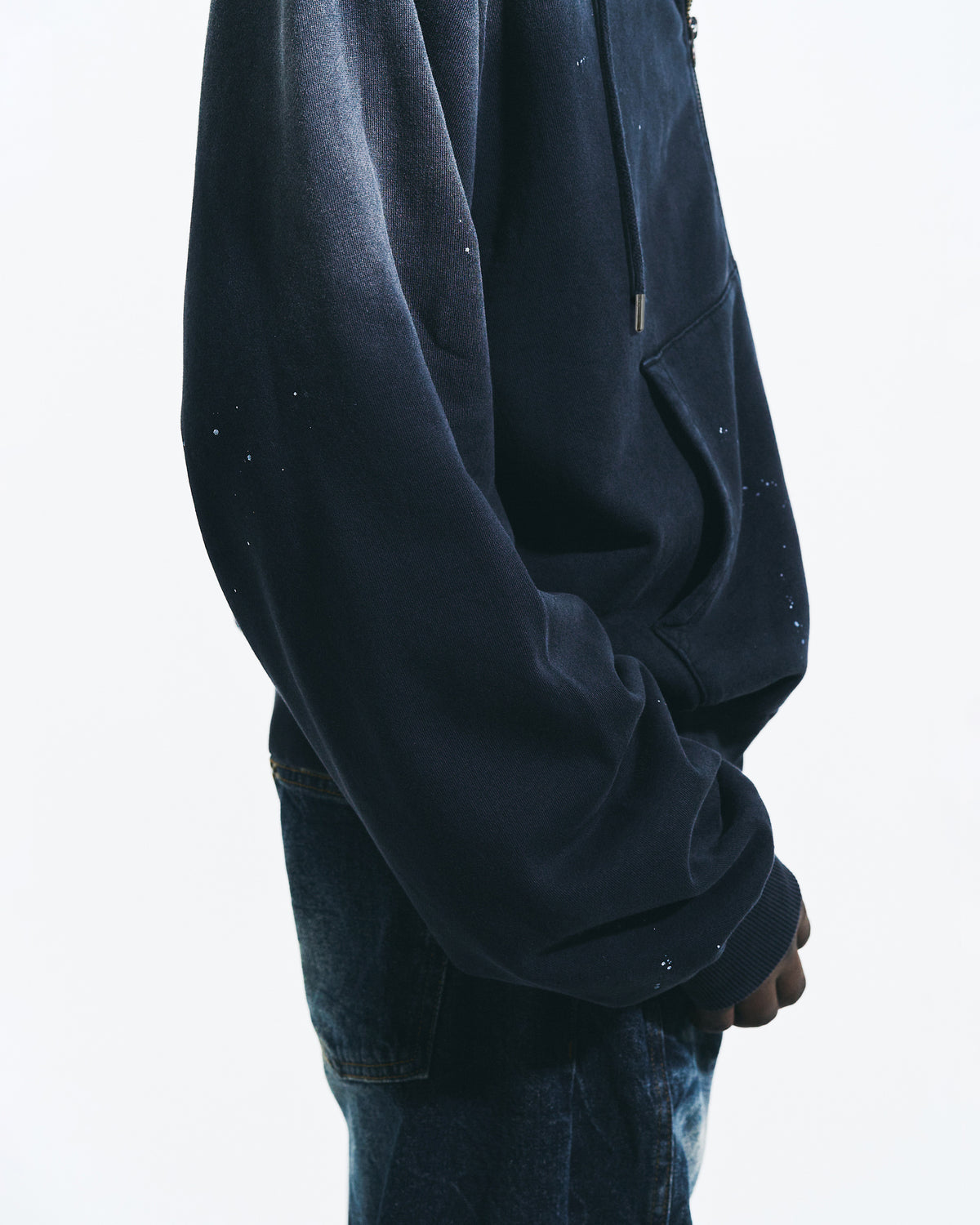 FADED PAINT DOUBLE ZIP HOODIE