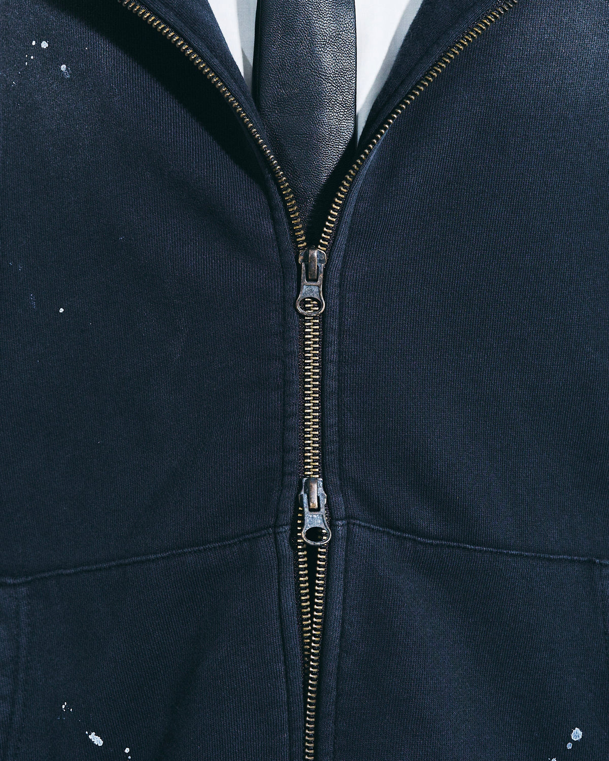 FADED PAINT DOUBLE ZIP HOODIE