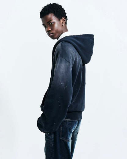FADED PAINT DOUBLE ZIP HOODIE
