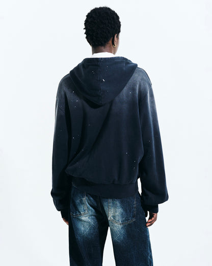 FADED PAINT DOUBLE ZIP HOODIE