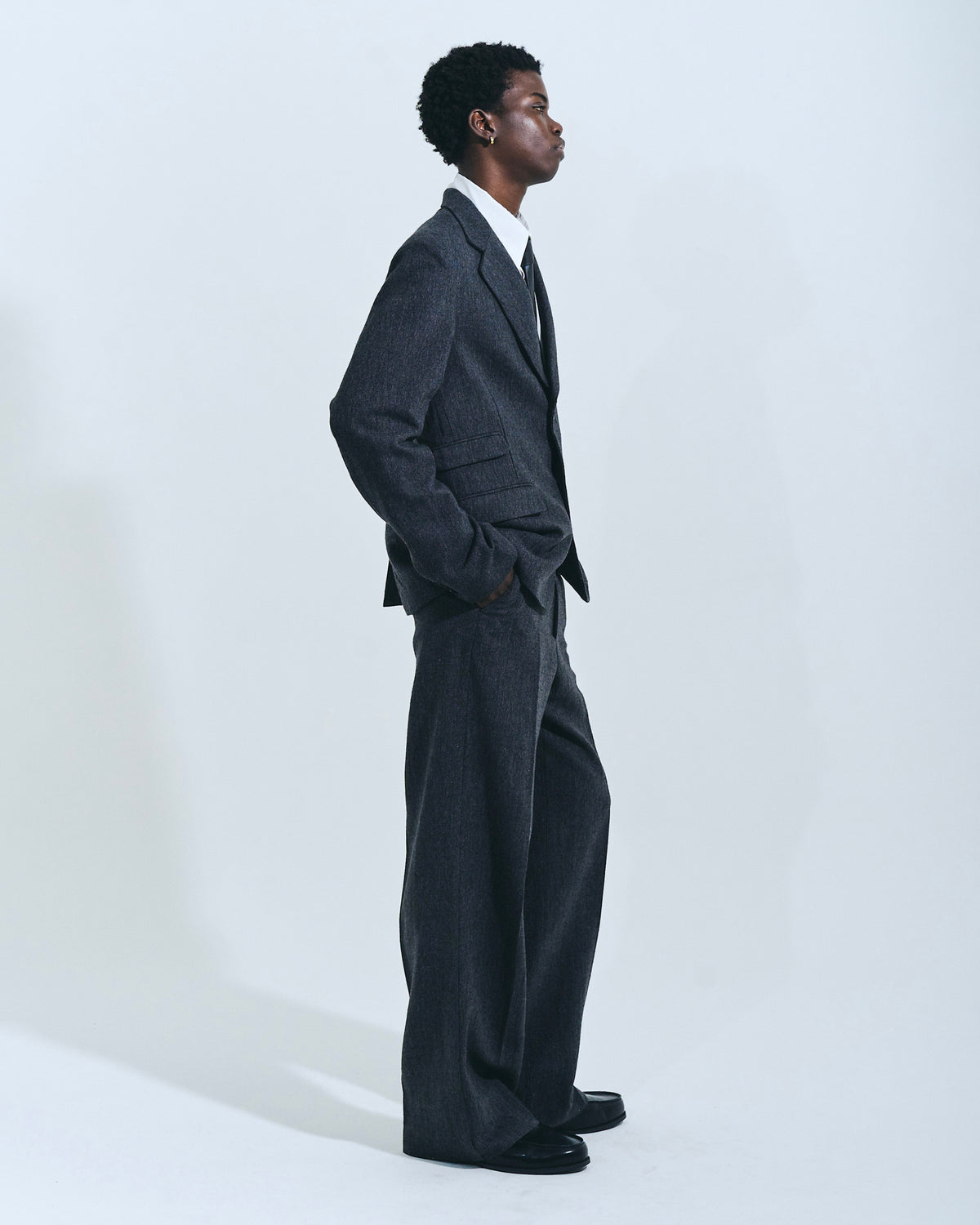 SEMI WIDE TWEED SLACKS
