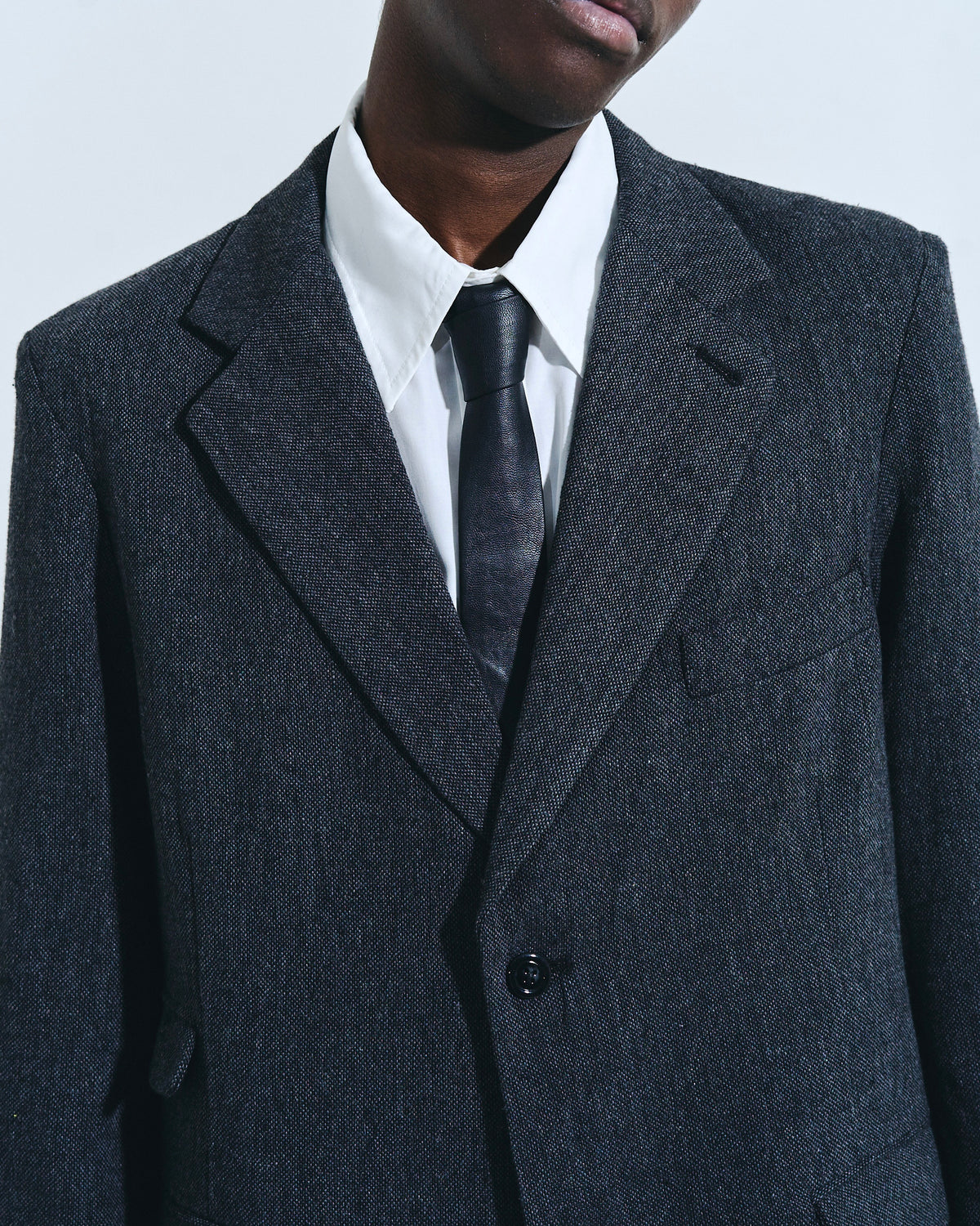 SINGLE BREASTED TWEED TAILORED JACKET