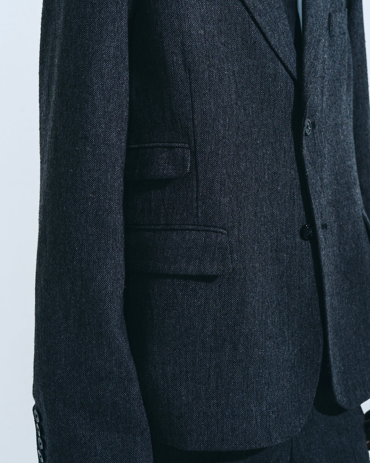 SINGLE BREASTED TWEED TAILORED JACKET