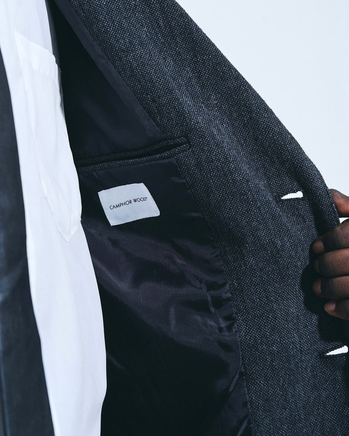 SINGLE BREASTED TWEED TAILORED JACKET